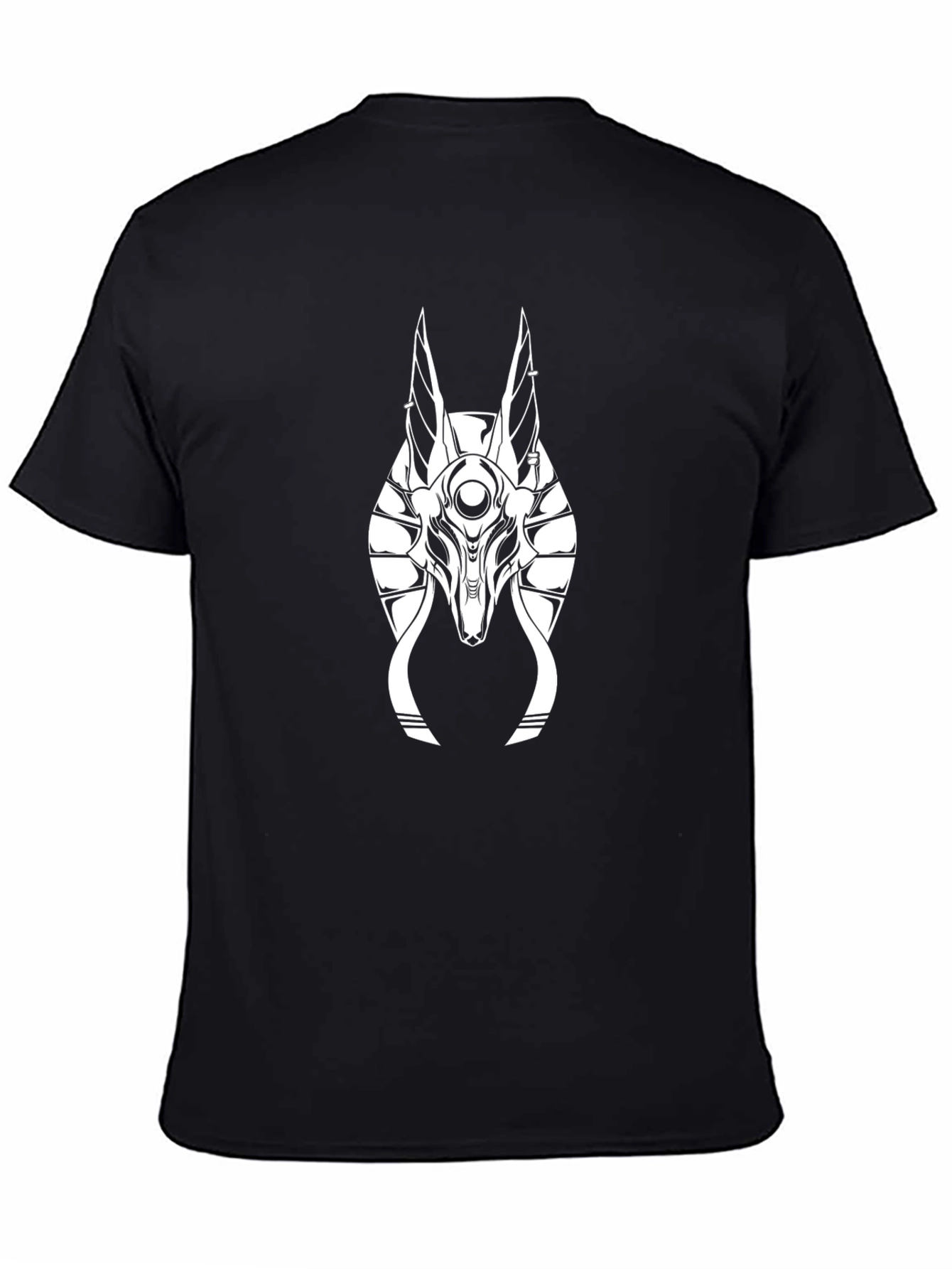 Anubis Head Graphic Tee - Black Egyptian Style T-Shirt
