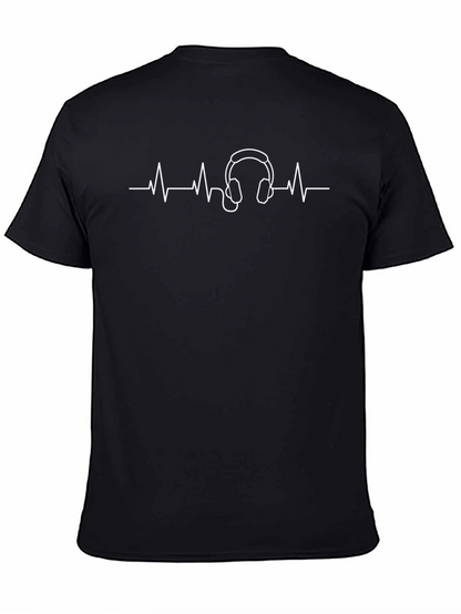 Music Lover ECG T-Shirt - Black