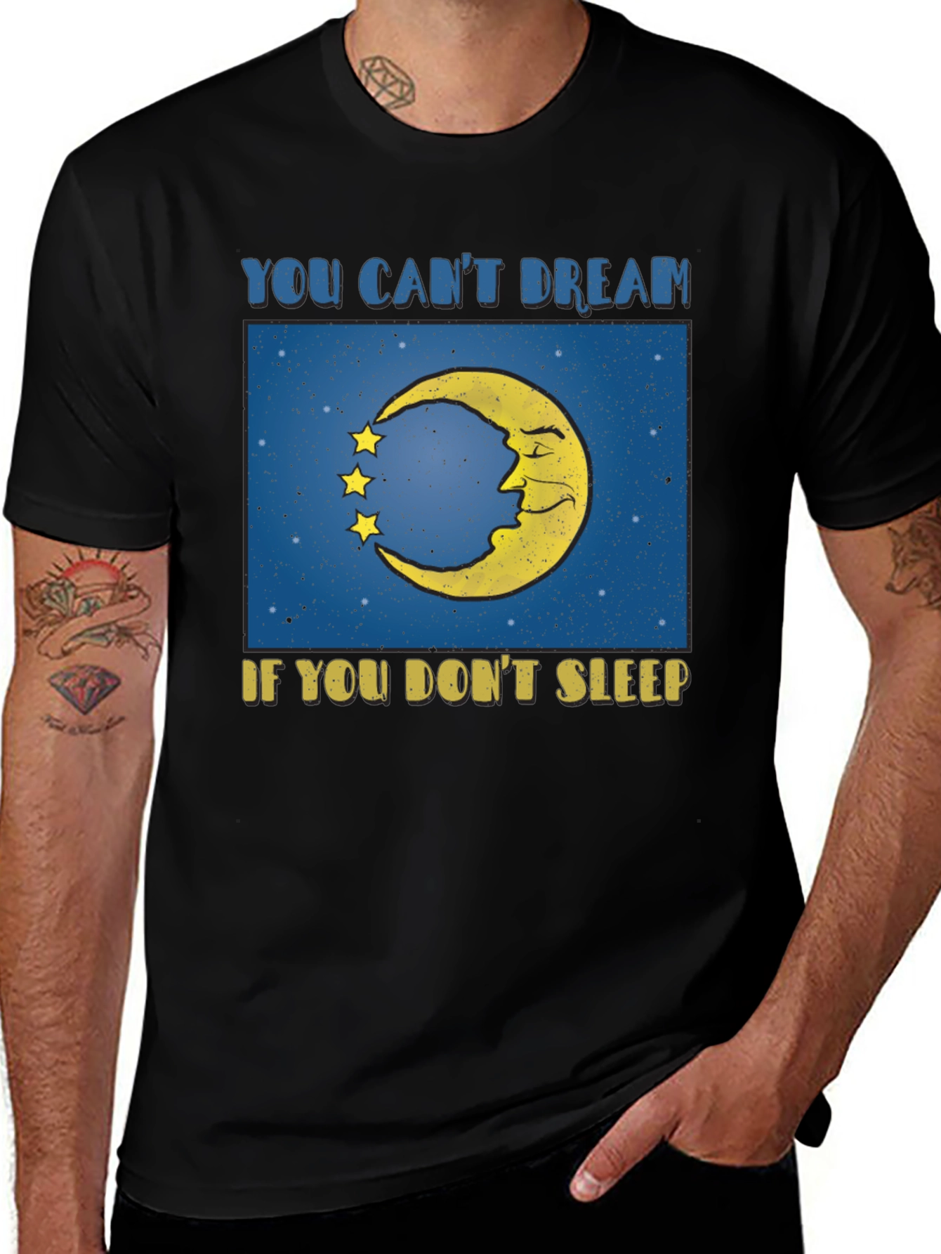 Dream Sleep T-Shirt - Moon & Stars Graphic Tee