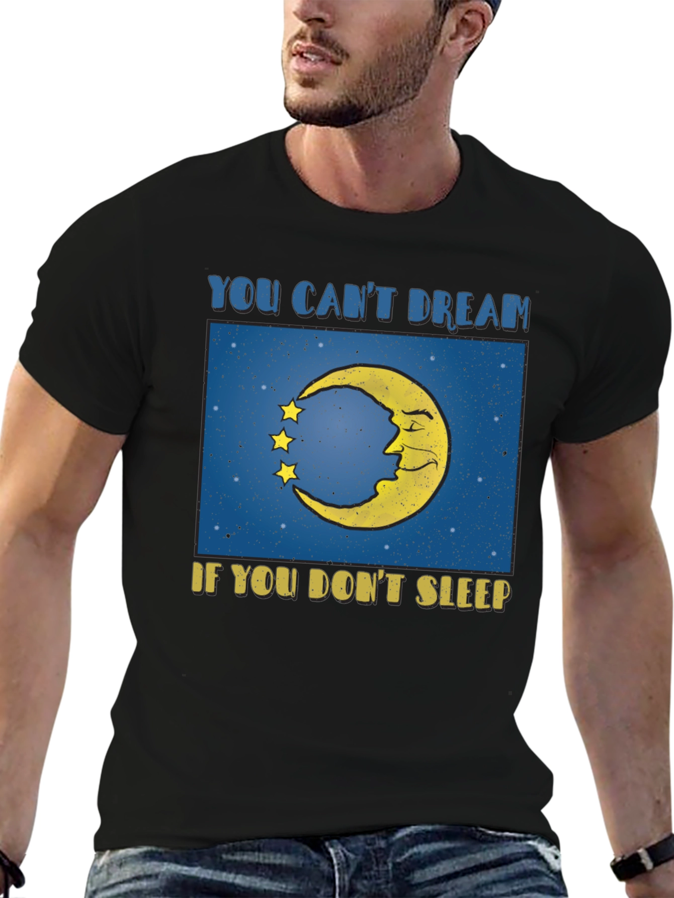 Dream Sleep T-Shirt - Moon & Stars Graphic Tee
