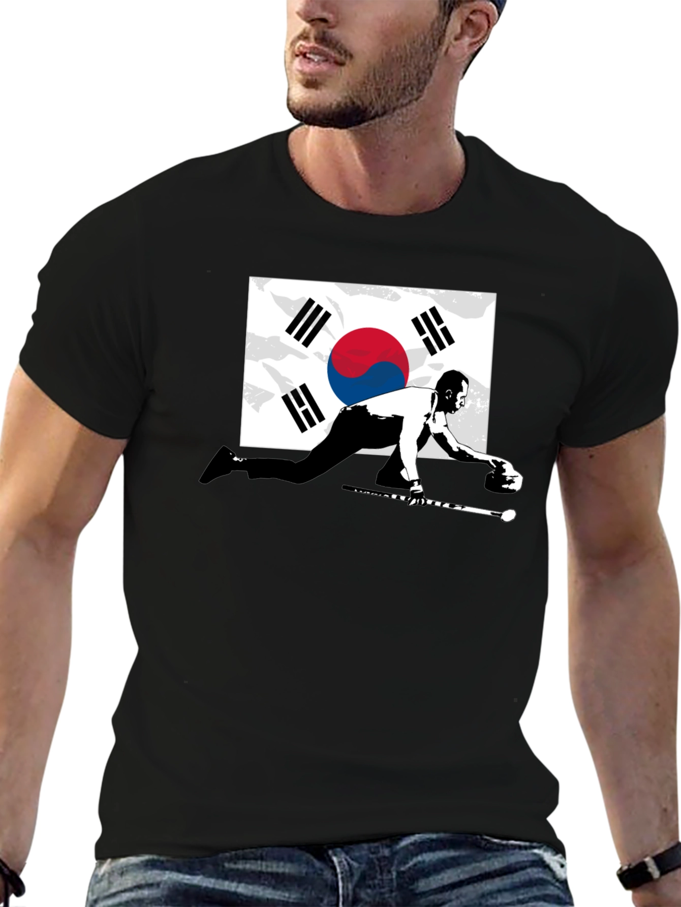 South Korea Curling Graphic Tee