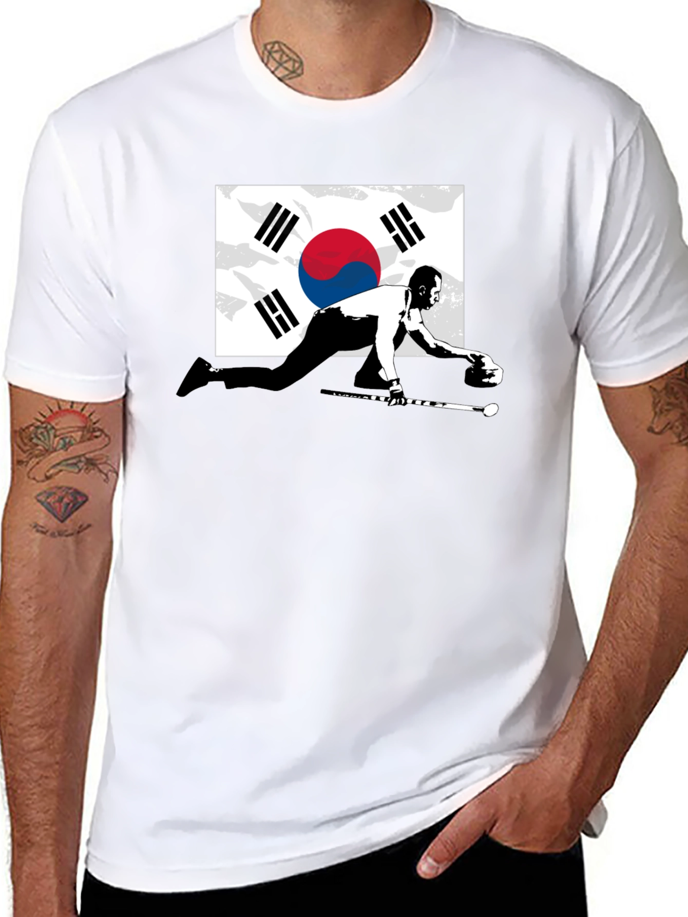 South Korea Curling Graphic Tee