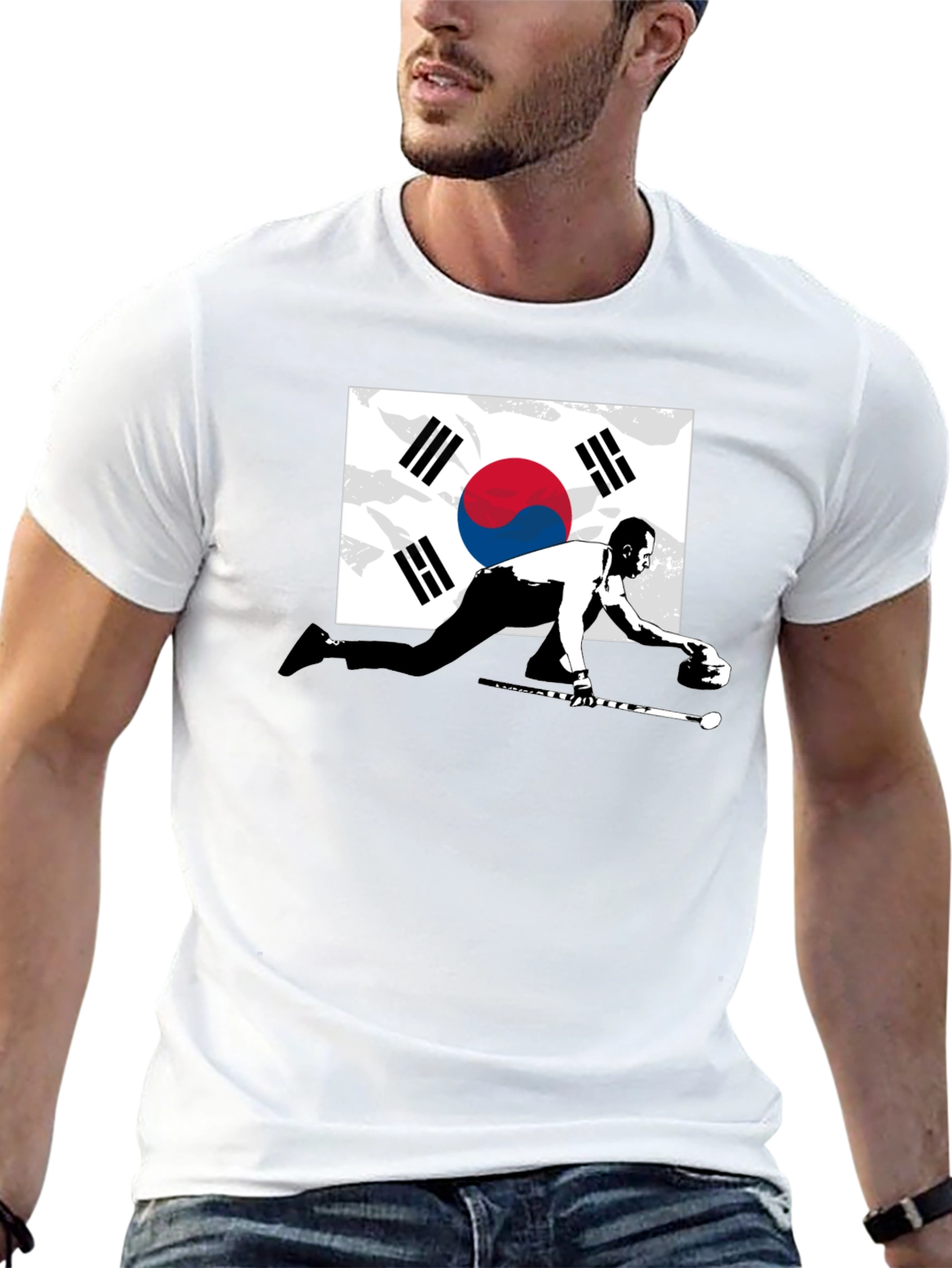 South Korea Curling Graphic Tee