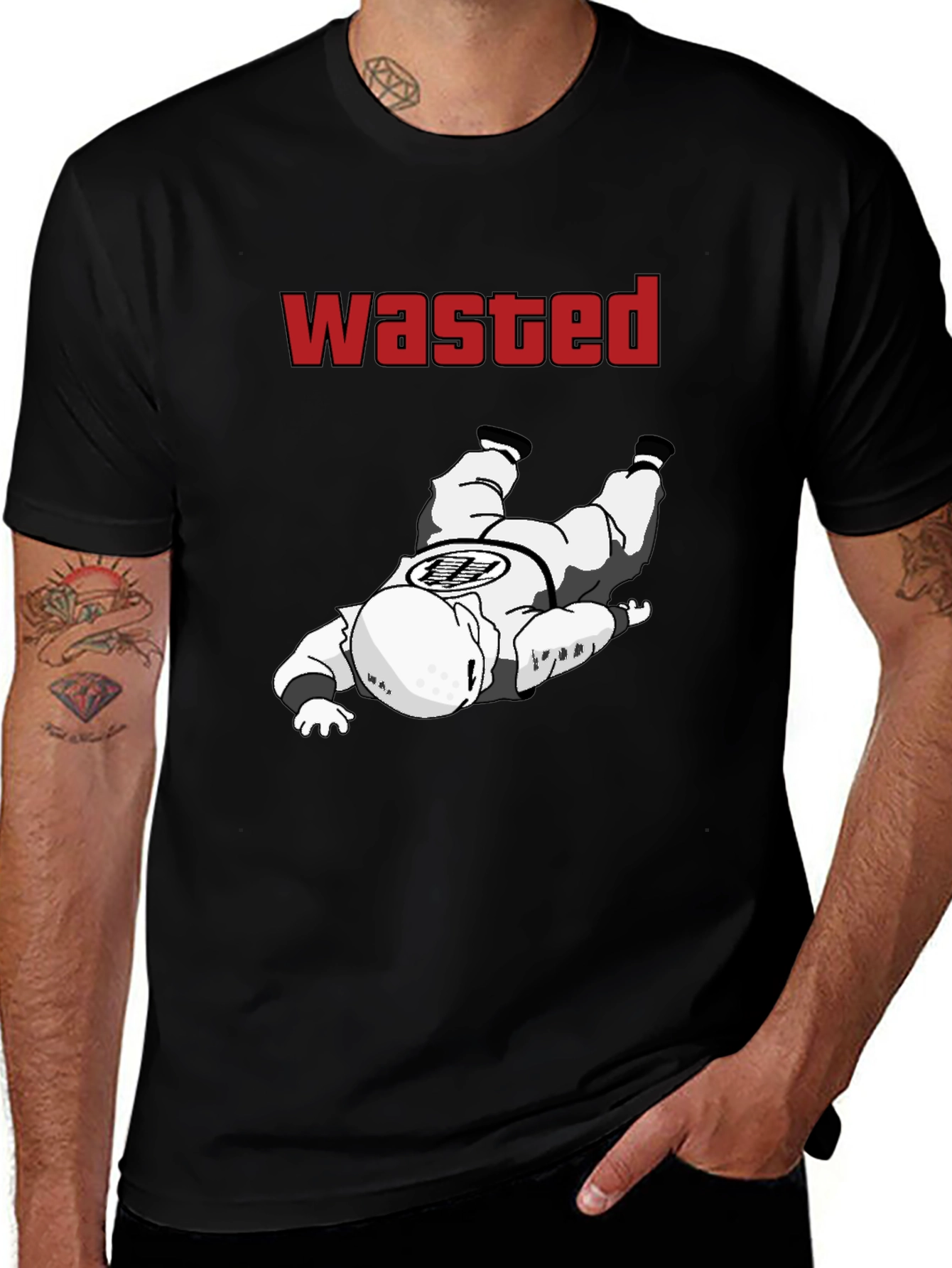 Wasted Goku Funny Graphic Tee - Black