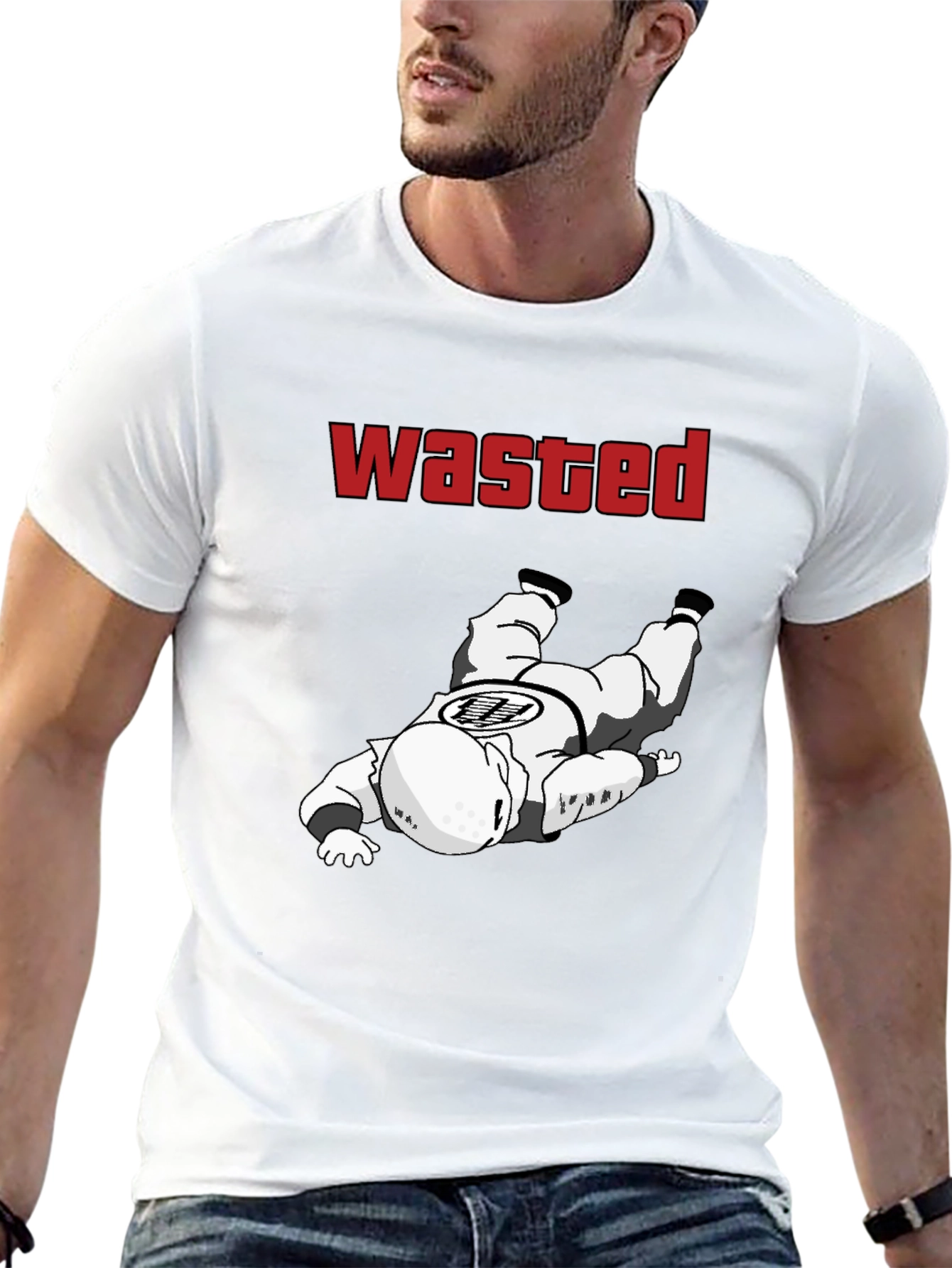 Wasted Goku Funny Graphic Tee - Black