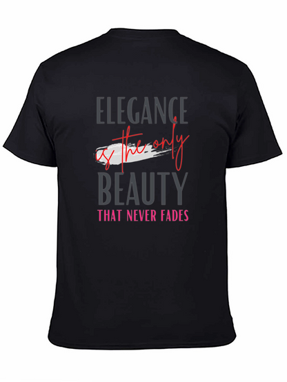 Elegant Black Tee - Beauty Never Fades