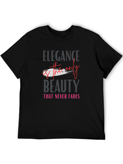 Elegant Black Tee - Beauty Never Fades