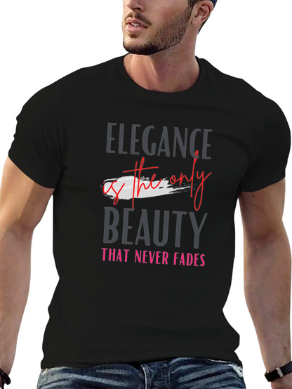Elegant Black Tee - Beauty Never Fades