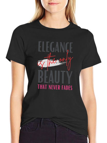 Elegant Black Tee - Beauty Never Fades
