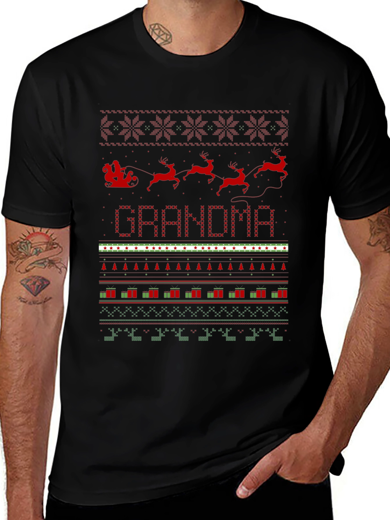 Grandma Ugly Christmas Sweater T-Shirt