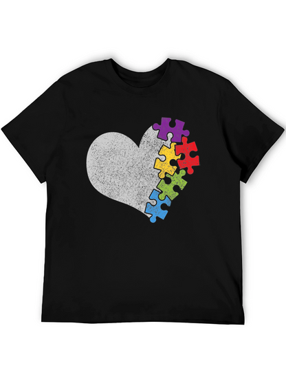 Autism Awareness Heart Puzzle T-Shirt