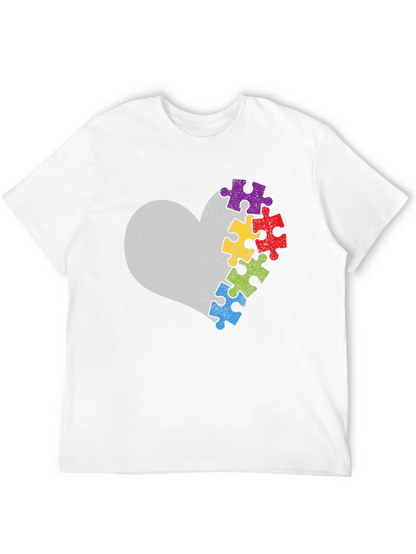 Autism Awareness Heart Puzzle T-Shirt