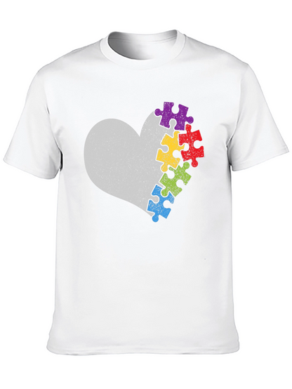 Autism Awareness Heart Puzzle T-Shirt