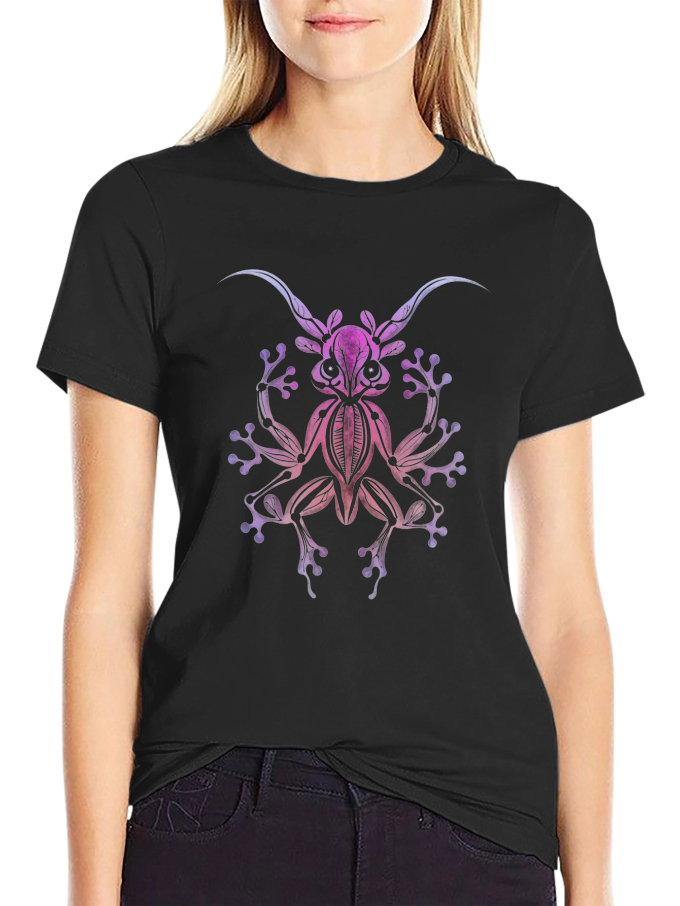Abstract Frog Graphic T-Shirt - Unique Design