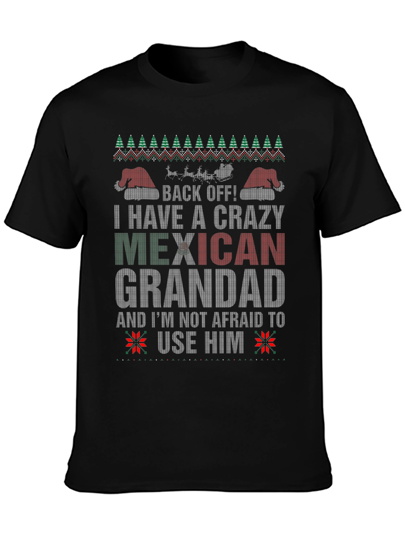 Crazy Mexican Grandad Holiday T-Shirt