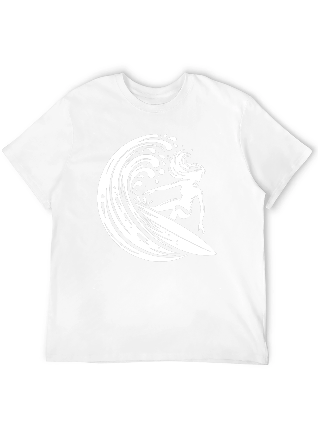 Surfer Girl Wave T-Shirt - Black