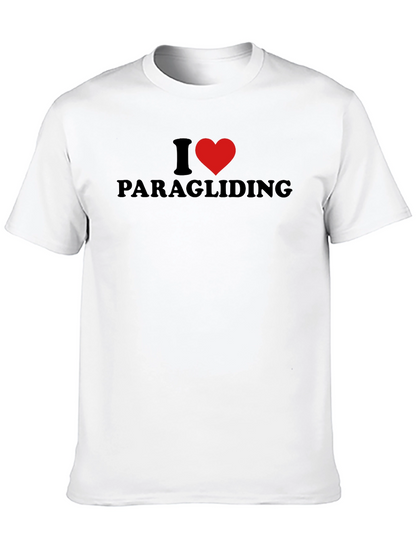 I Heart Paragliding Black T-Shirt