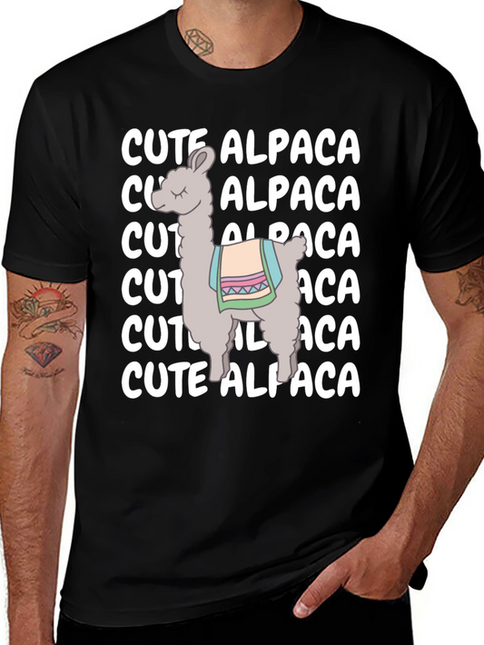 Cute Alpaca Graphic Tee - Soft Cotton Comfort