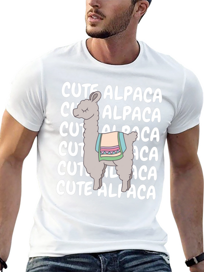Cute Alpaca Graphic Tee - Soft Cotton Comfort