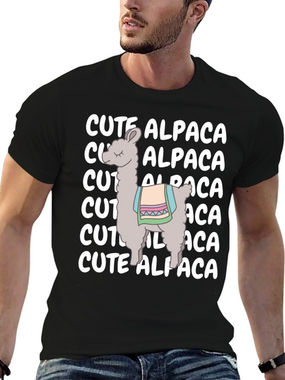 Cute Alpaca Graphic Tee - Soft Cotton Comfort