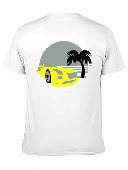 Retro Car & Palm Tree Graphic Tee
