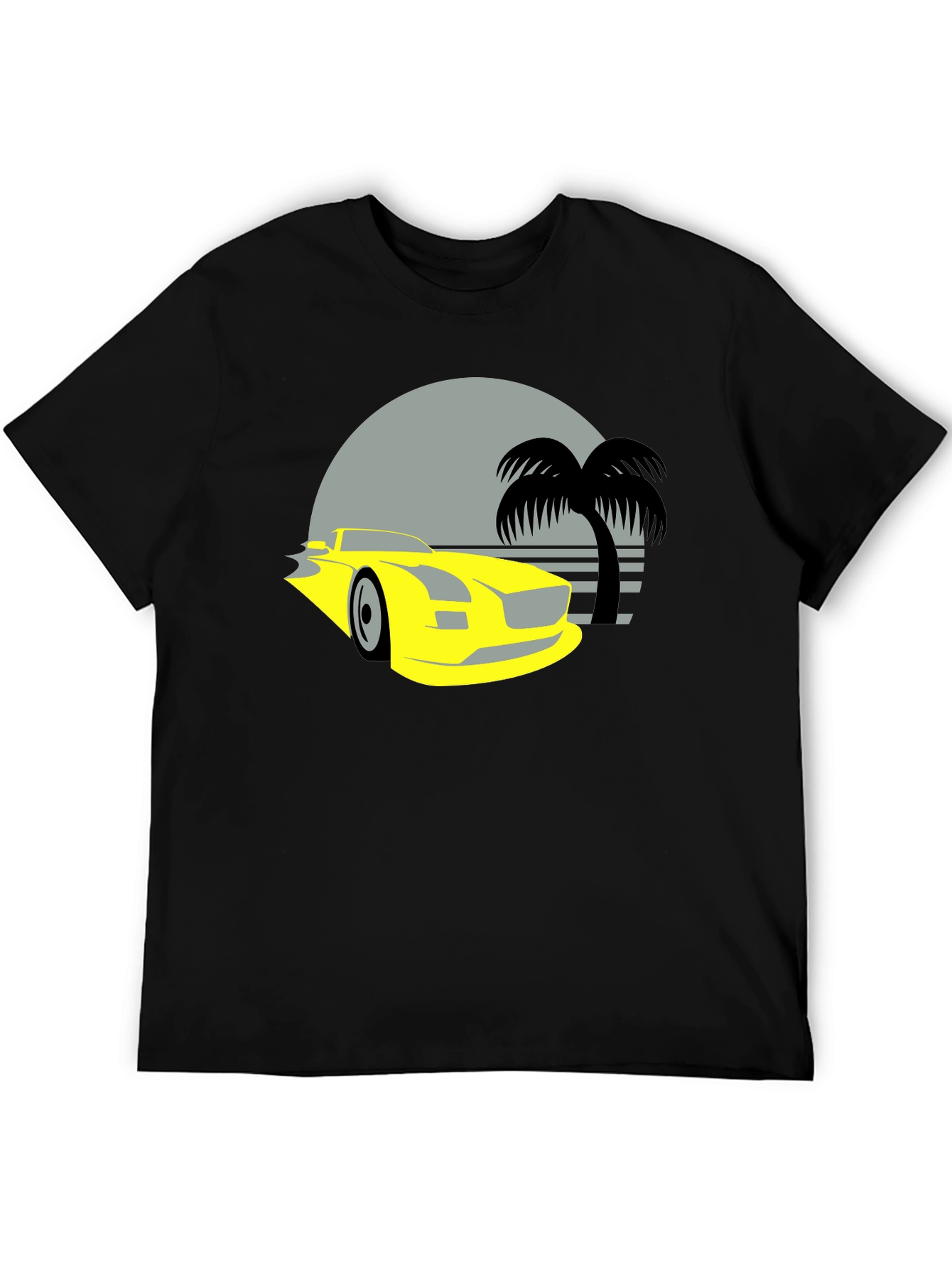 Retro Car & Palm Tree Graphic Tee