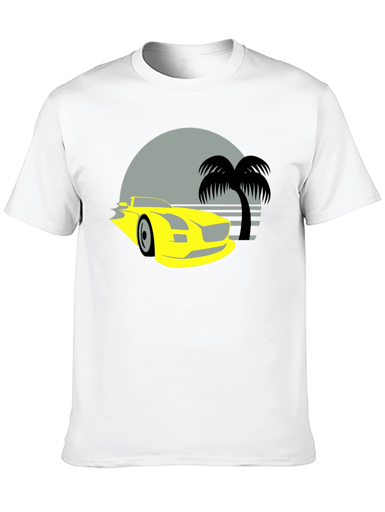 Retro Car & Palm Tree Graphic Tee