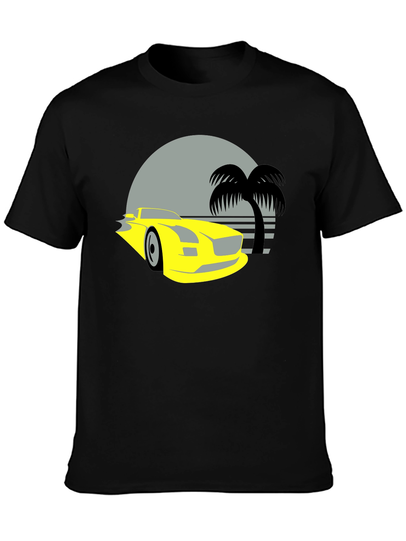 Retro Car & Palm Tree Graphic Tee
