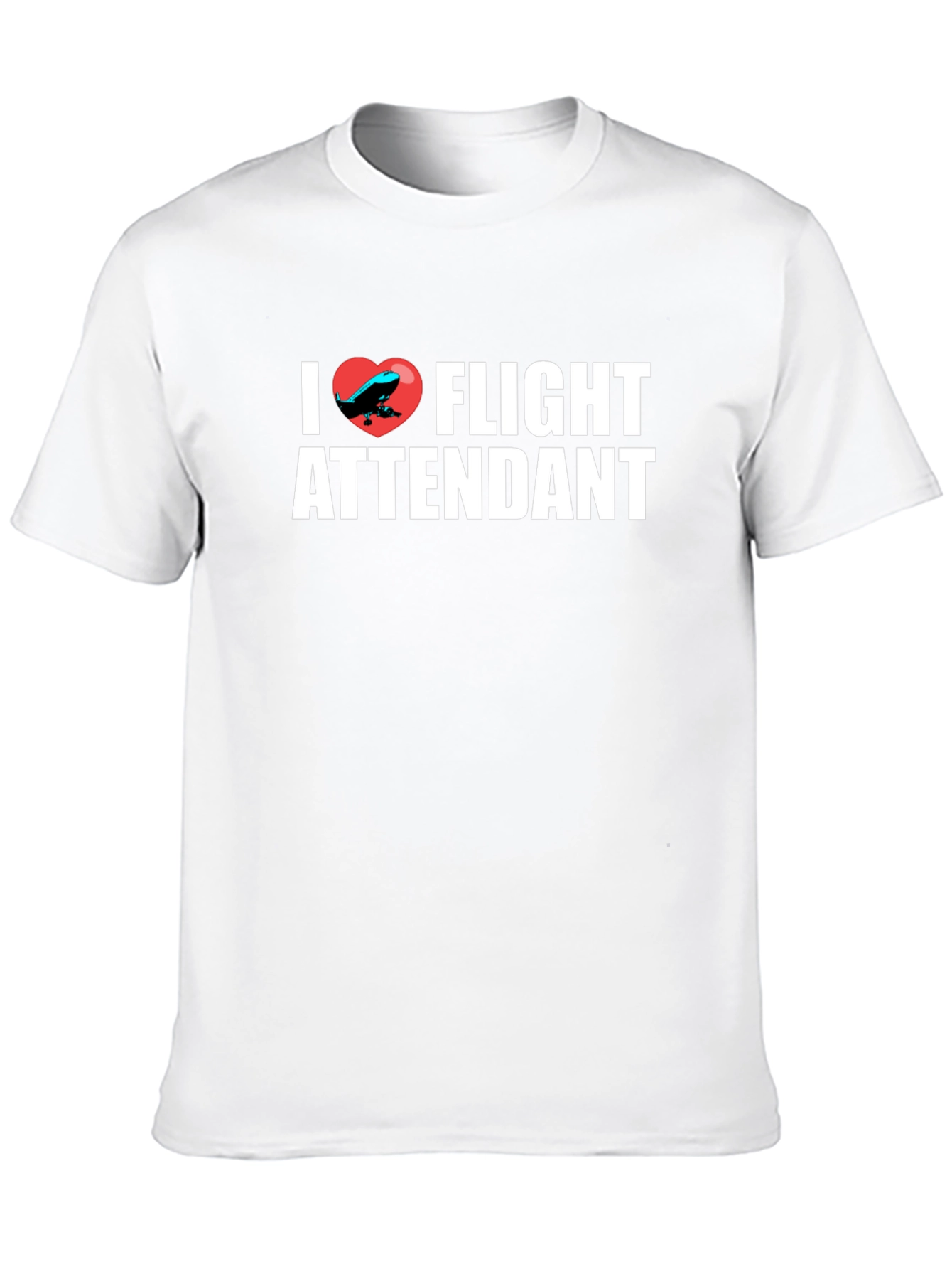 I Heart Flight Attendant Black T-Shirt
