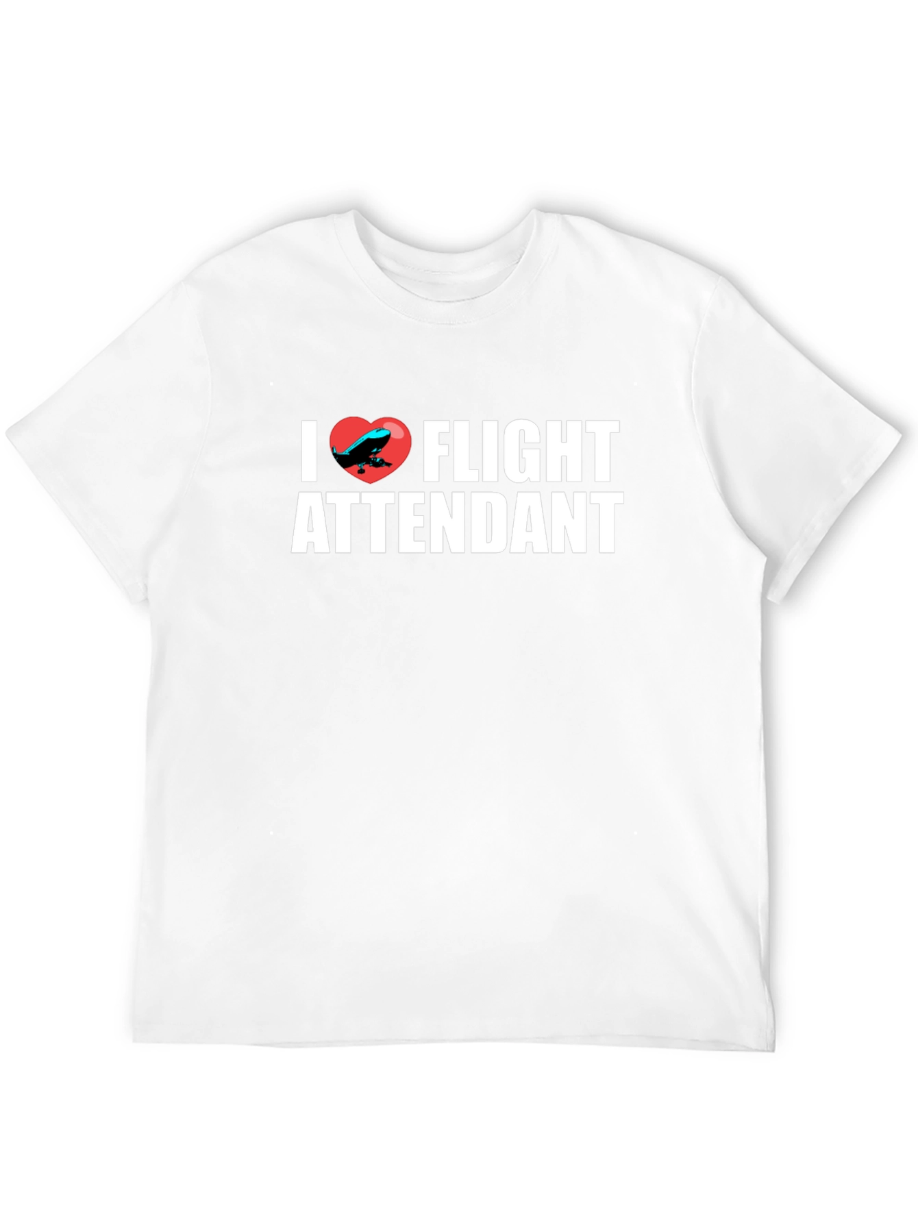 I Heart Flight Attendant Black T-Shirt