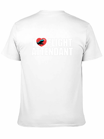 I Heart Flight Attendant Black T-Shirt