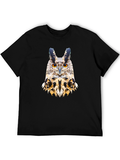 Geometric Owl T-Shirt - Modern Art Tee