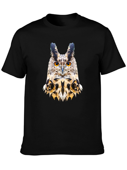 Geometric Owl T-Shirt - Modern Art Tee