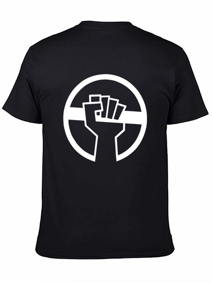 Black Graphic Tee - Raised Fist Circle Design