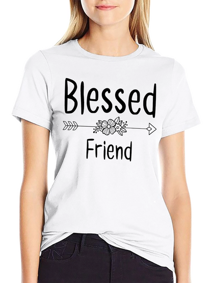 Blessed Friend Black Graphic Tee