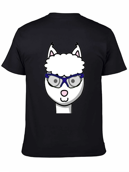 Alpaca with Glasses Graphic Tee - Funny Animal T-Shirt