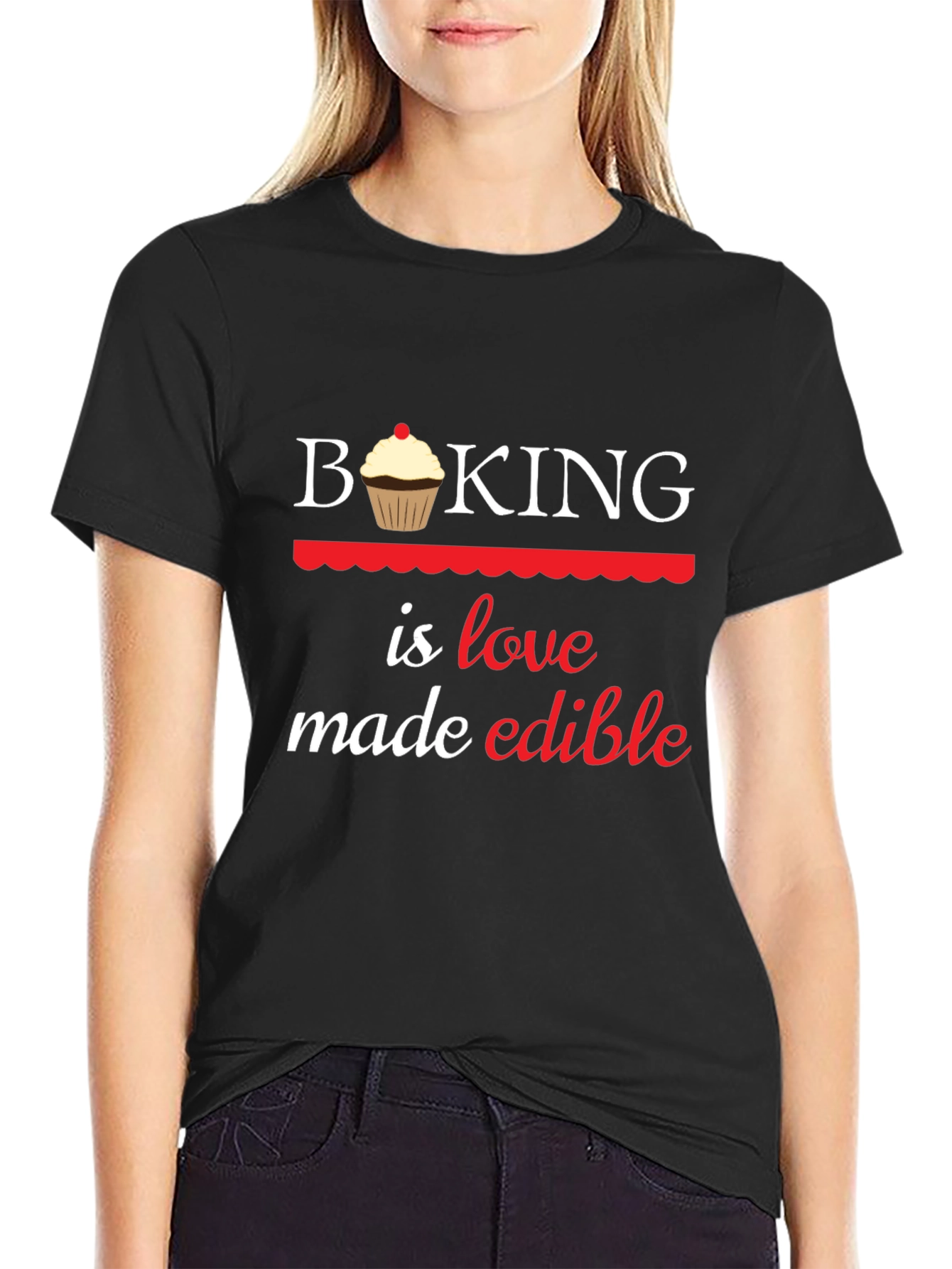 Baking is Love Made Edible Graphic T-Shirt