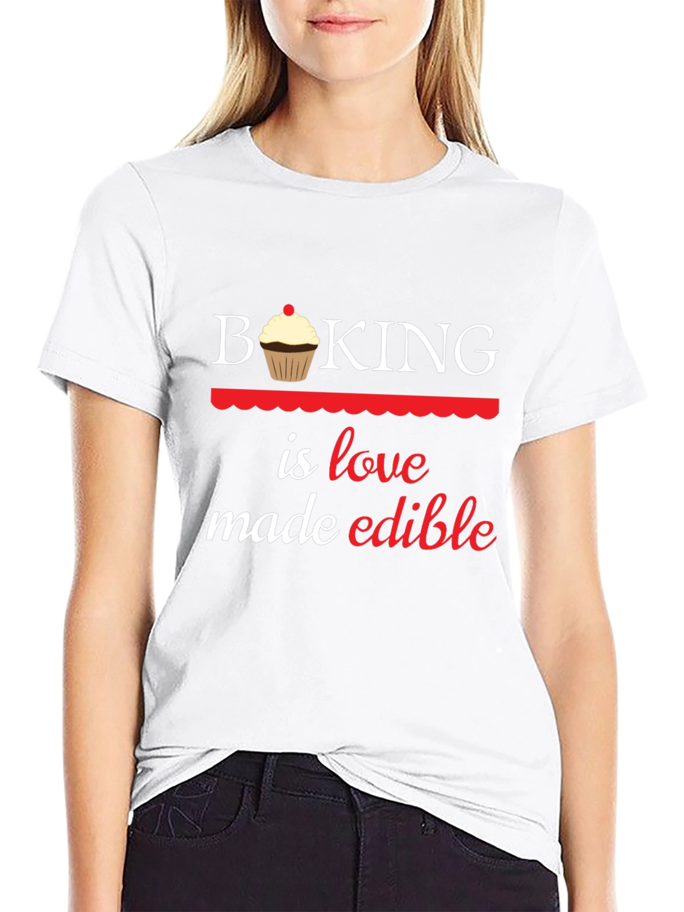 Baking is Love Made Edible Graphic T-Shirt