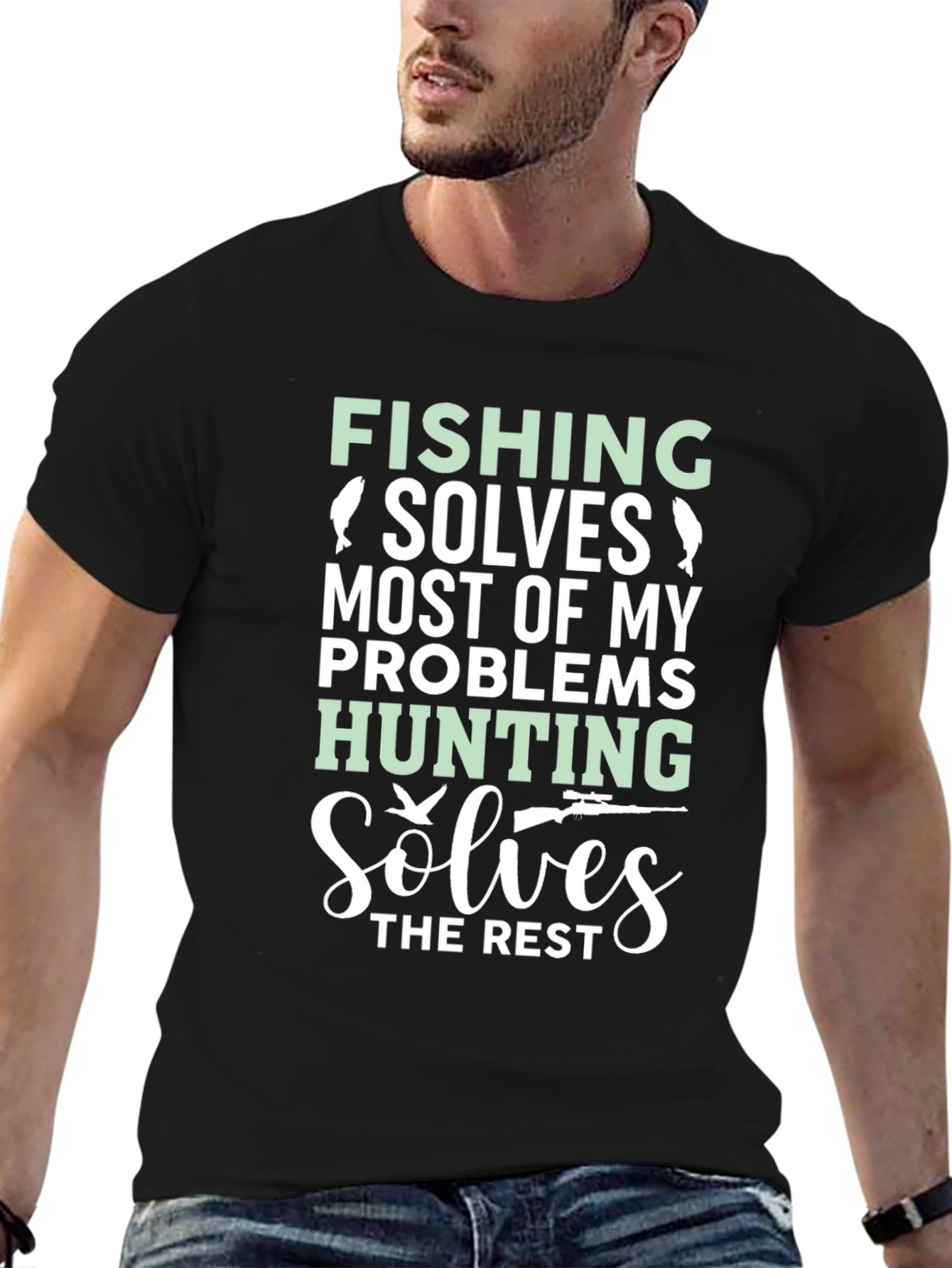 Fishing & Hunting Problem Solver Graphic Tee