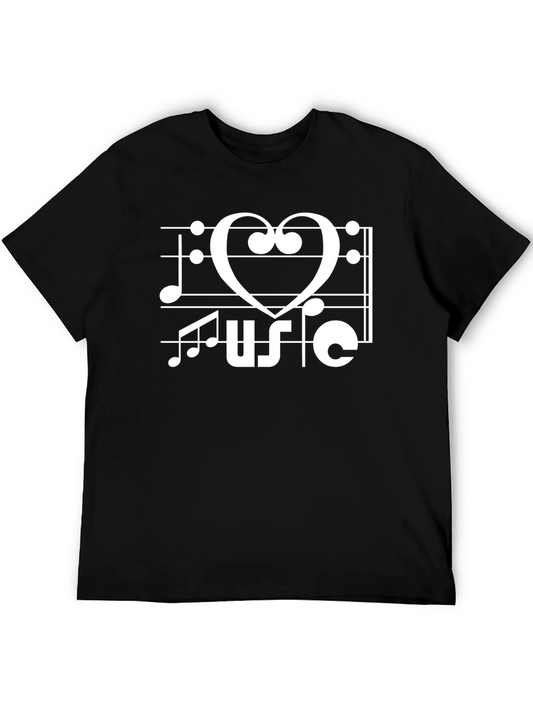 Music Lover T-Shirt - Heart Treble Clef Design
