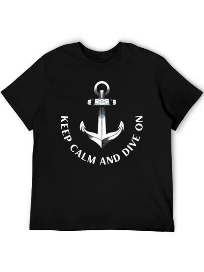 Keep Calm and Dive On Anchor Graphic Tee