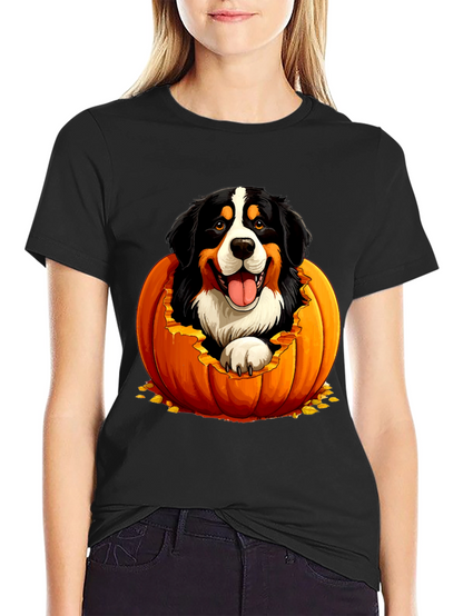 Dog in Pumpkin Halloween T-Shirt