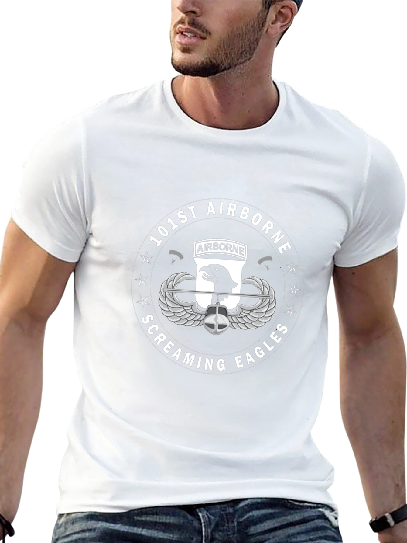 101st Airborne Screaming Eagles Black T-Shirt