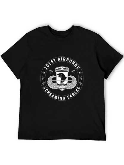 101st Airborne Screaming Eagles Black T-Shirt