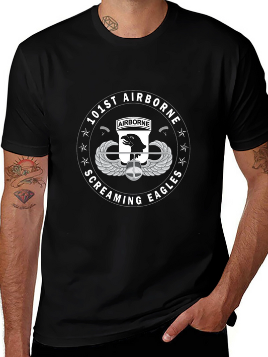 101st Airborne Screaming Eagles Black T-Shirt