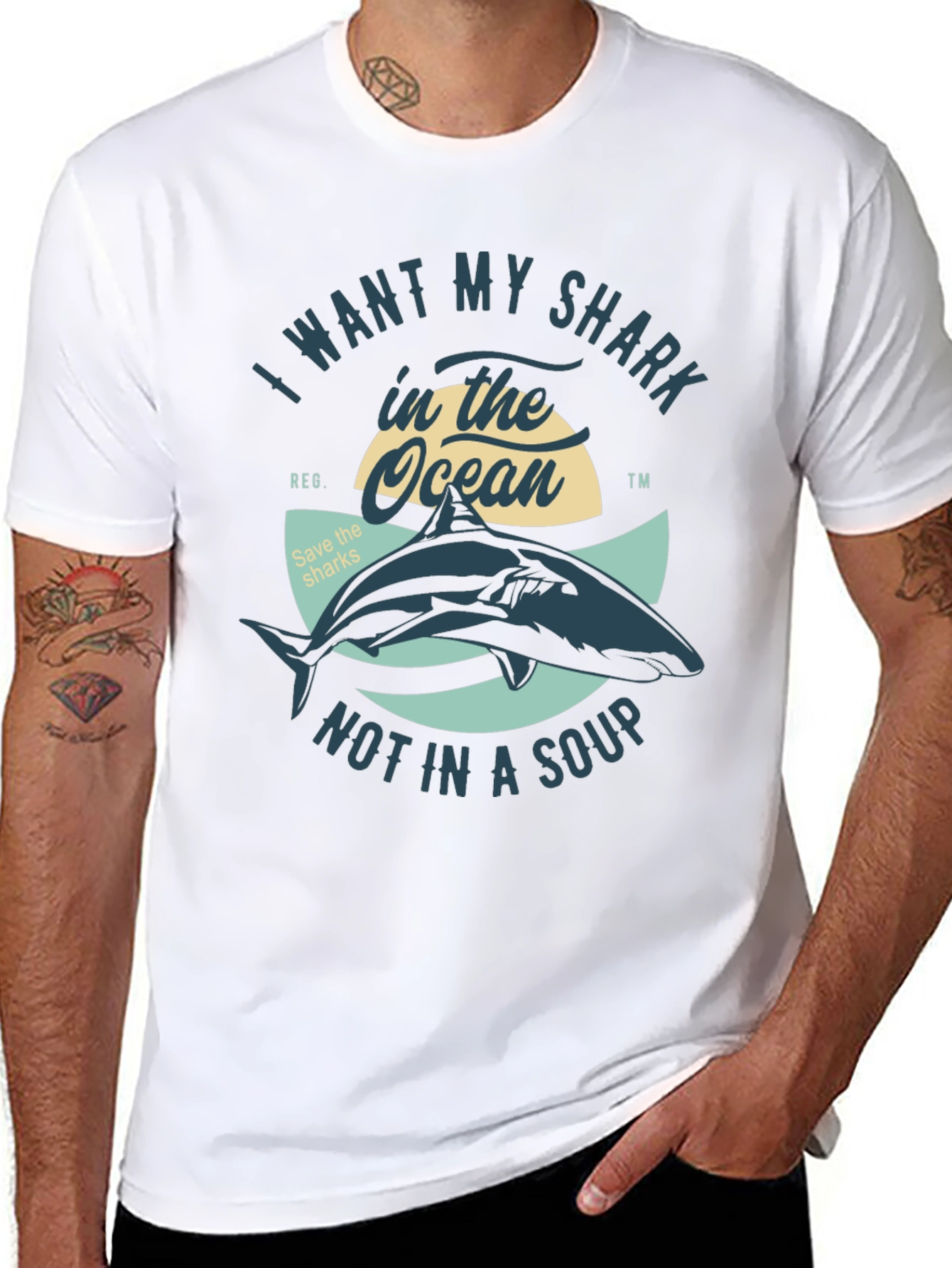 Save the Sharks T-Shirt - Ocean Conservation Tee
