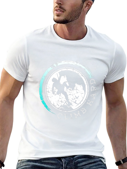 Climb Hard Graphic T-Shirt - Mountain Adventure Tee