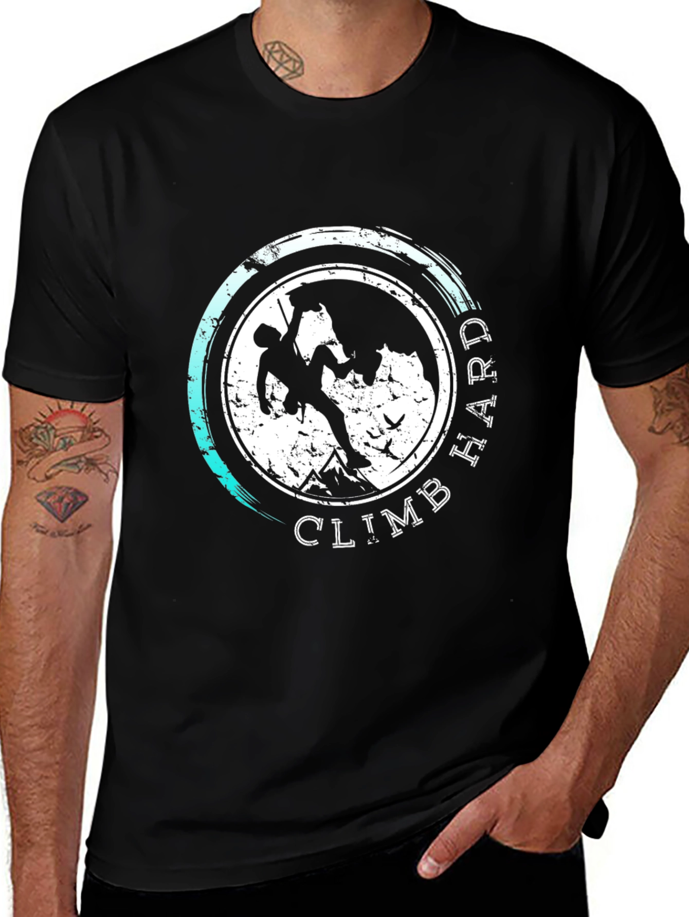 Climb Hard Graphic T-Shirt - Mountain Adventure Tee