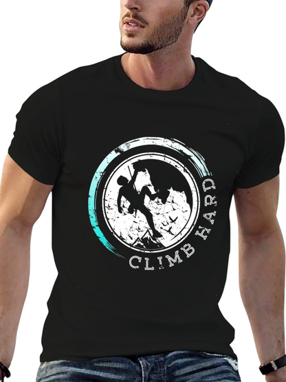 Climb Hard Graphic T-Shirt - Mountain Adventure Tee