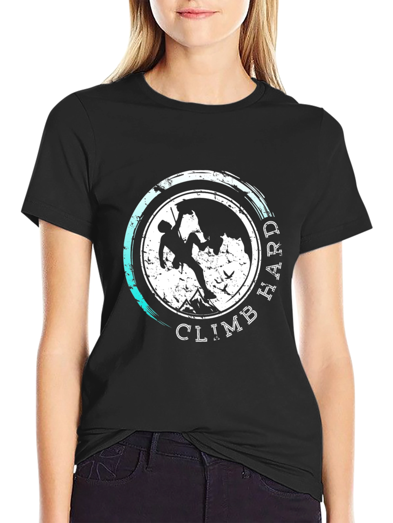 Climb Hard Graphic T-Shirt - Mountain Adventure Tee